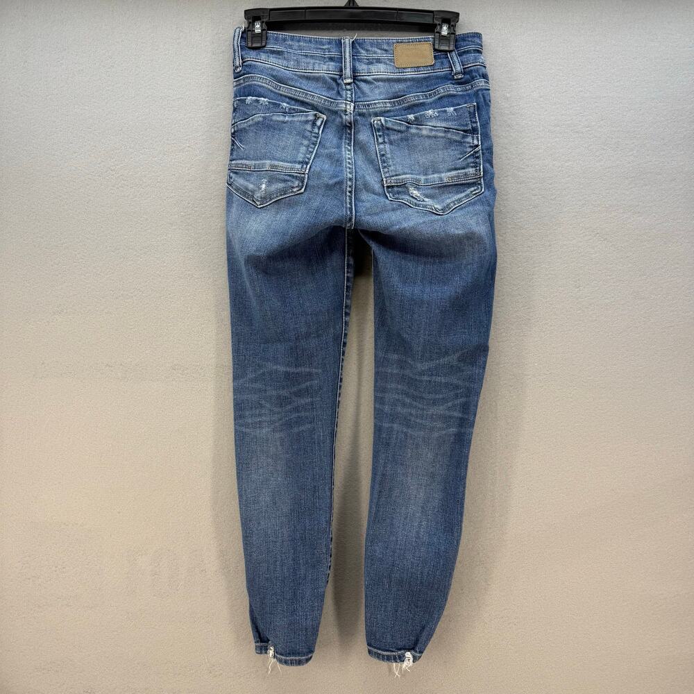 BKE Jeans Women's 25 (2) Blue Stella Mid-Rise Slim Fit Ankle Skinny Preppy - Picture 2 of 13